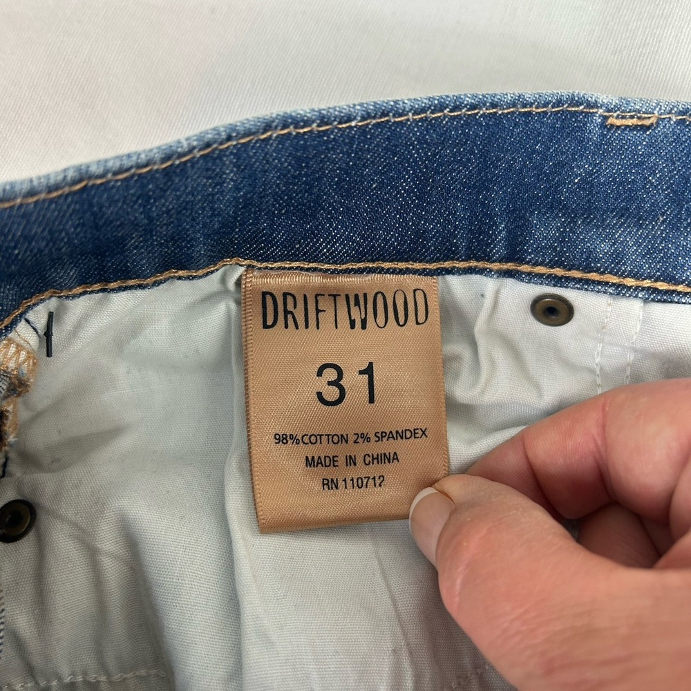 Driftwood Anthropologie Eva Floral Embroidered Mid Rise Stretch Flare Jeans 31 - Picture 6 of 12